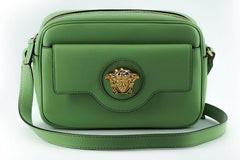 Versace Elegant Mint Green Leather Camera Case Bag -   -  Versace.