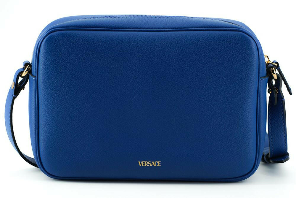 Versace Elegant Blue Calf Leather Camera Case Bag -   -  Versace. Versace Elegant Blue Calf Leather Camera Case Bag -   -  Versace.