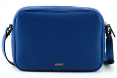 Versace Elegant Blue Calf Leather Camera Case Bag -   -  Versace.