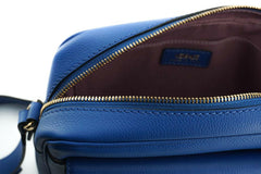 Versace Elegant Blue Calf Leather Camera Case Bag -   -  Versace.