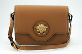 Versace Elegant Calf Leather Shoulder Bag in Brown -  Luxury Shoulder Bag for Women -  Versace.