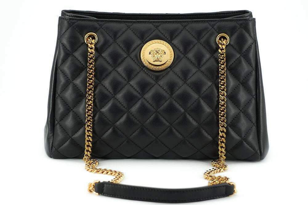 Versace Elegant Quilted Nappa Leather Tote Bag -  Luxury Shopper Bag for Women -  Versace.