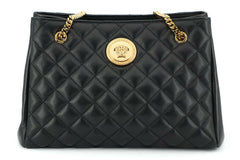 Versace Elegant Quilted Nappa Leather Tote Bag -  Luxury Shopper Bag for Women -  Versace.