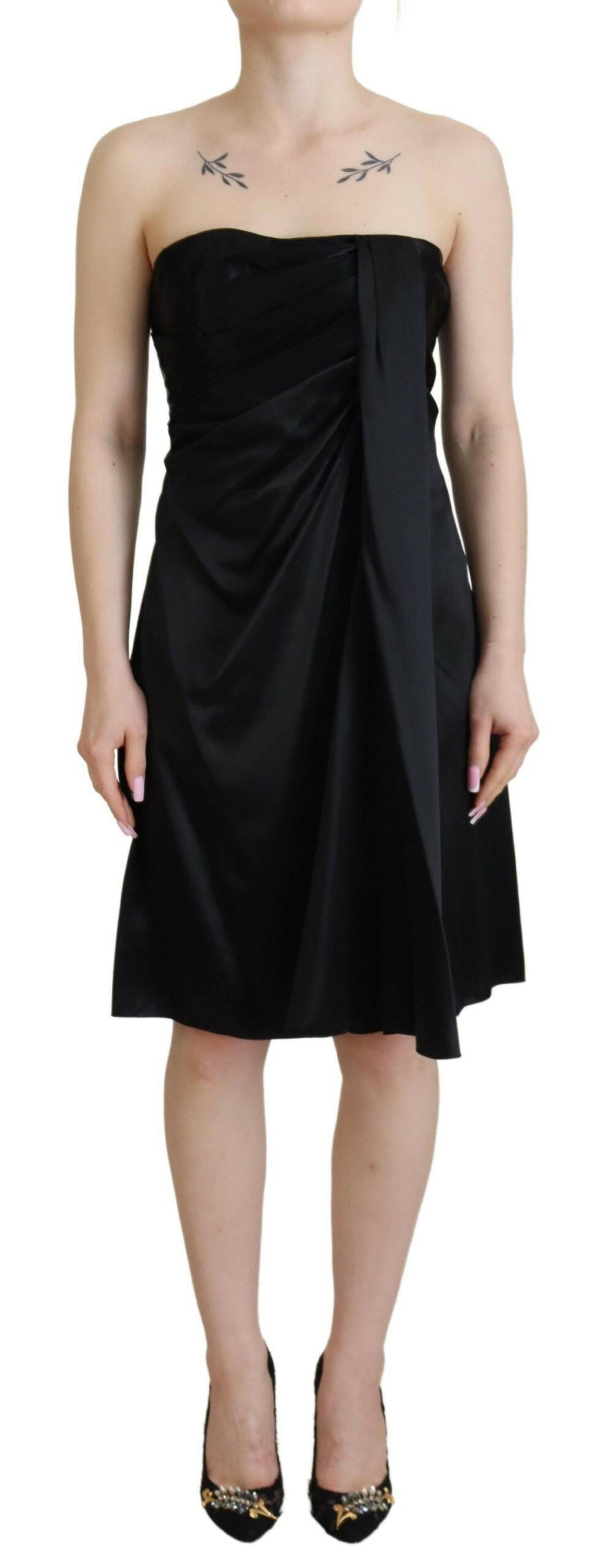 Dolce & Gabbana Black Silk Shift Short Mini Party Dress -   -  Dolce & Gabbana.
