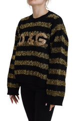 Dolce & Gabbana Black Gold D&G Crystal Cashmere Sweater -   -  Dolce & Gabbana.