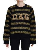 Dolce & Gabbana Black Gold D&G Crystal Cashmere Sweater -   -  Dolce & Gabbana.