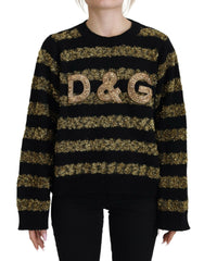 Dolce & Gabbana Black Gold D&G Crystal Cashmere Sweater -   -  Dolce & Gabbana.