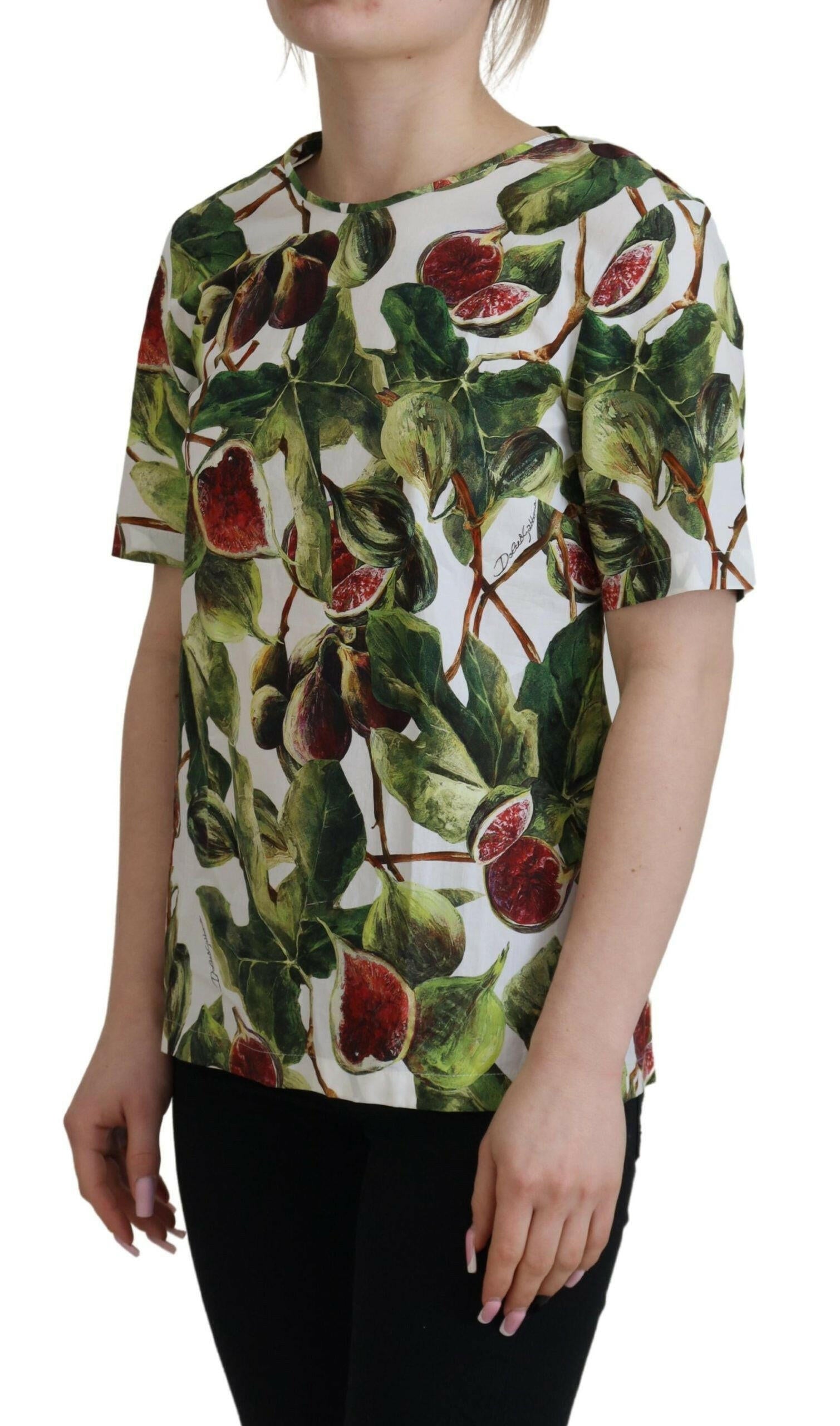 Dolce & Gabbana Crew-neck Cotton Top Blouse Fruit T-shirt -   -  Dolce & Gabbana. Dolce & Gabbana Crew-neck Cotton Top Blouse Fruit T-shirt -   -  Dolce & Gabbana.