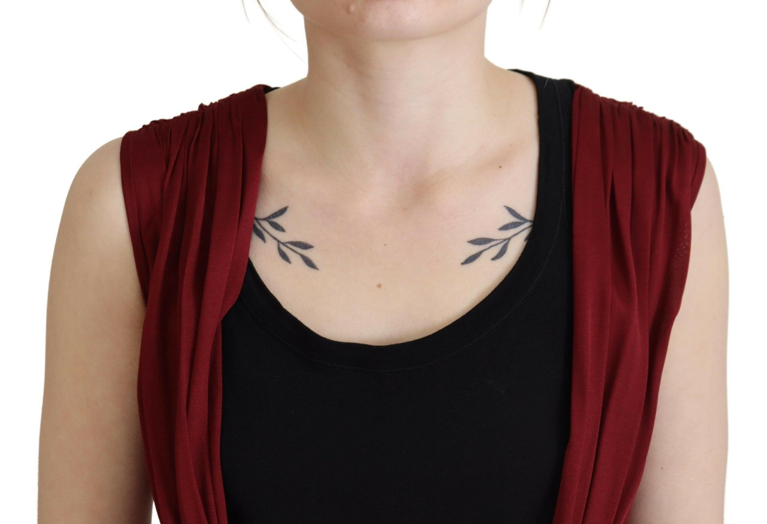 Dolce & Gabbana Bordeaux Silk Stretch Top Vest Blouse -   -  Dolce & Gabbana. Dolce & Gabbana Bordeaux Silk Stretch Top Vest Blouse -   -  Dolce & Gabbana.