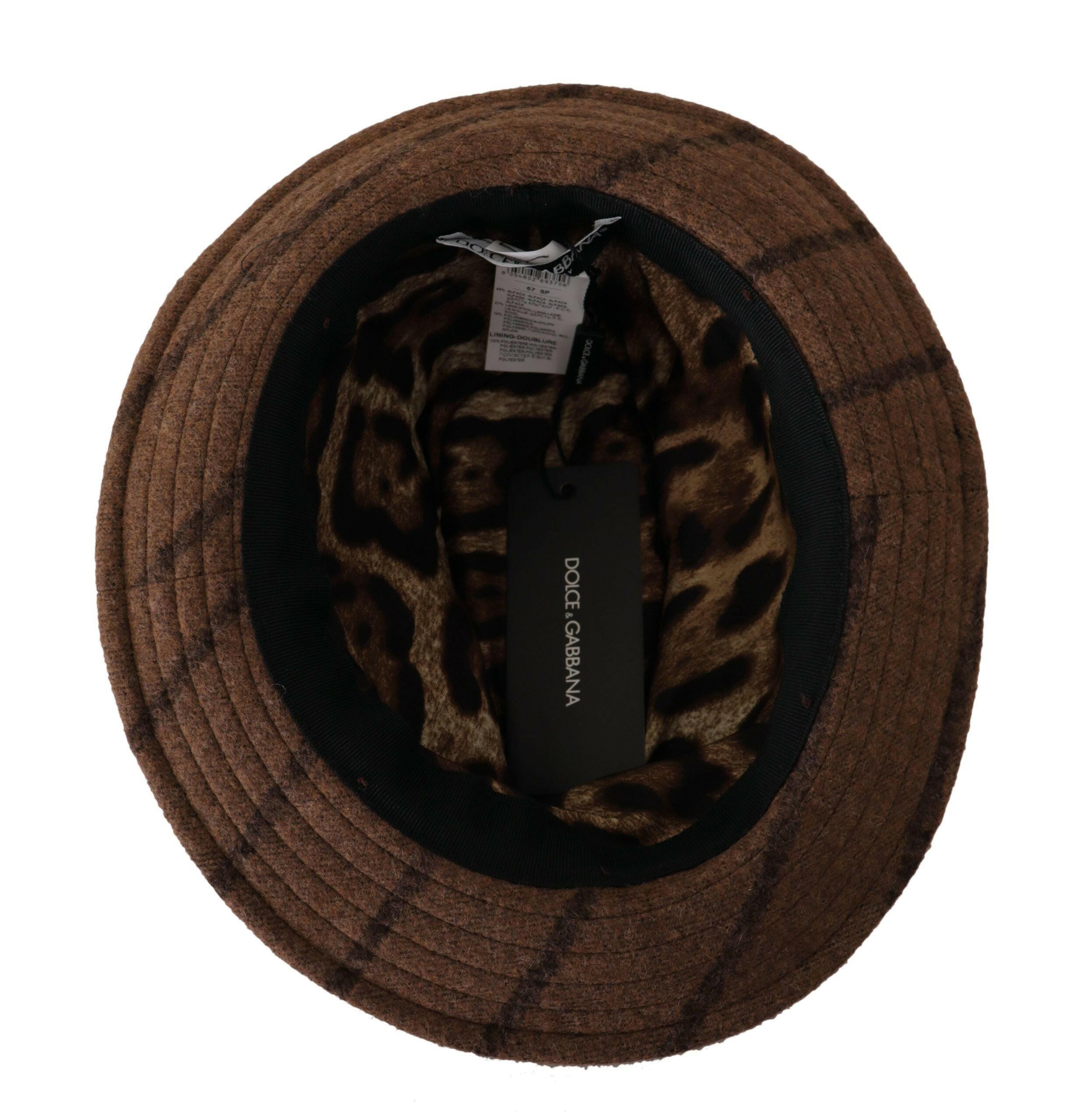 Dolce & Gabbana Brown Fedora Striped Print Summer Hat -   -  Dolce & Gabbana. Dolce & Gabbana Brown Fedora Striped Print Summer Hat -   -  Dolce & Gabbana.