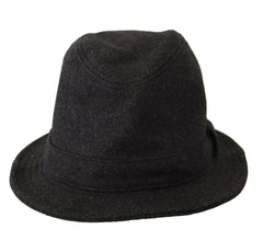 Dolce & Gabbana Gray Virgin Wool Logo Fedora Trilby Cappello Hat -   -  Dolce & Gabbana.