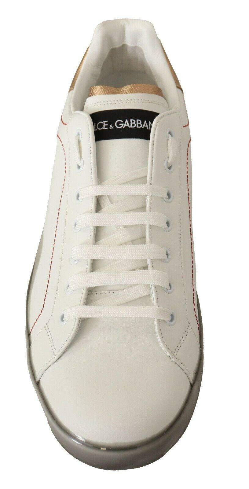 Dolce & Gabbana White Gold Leather Low Top Sneakers Casual Shoes -   -  Dolce & Gabbana. Dolce & Gabbana White Gold Leather Low Top Sneakers Casual Shoes -   -  Dolce & Gabbana.