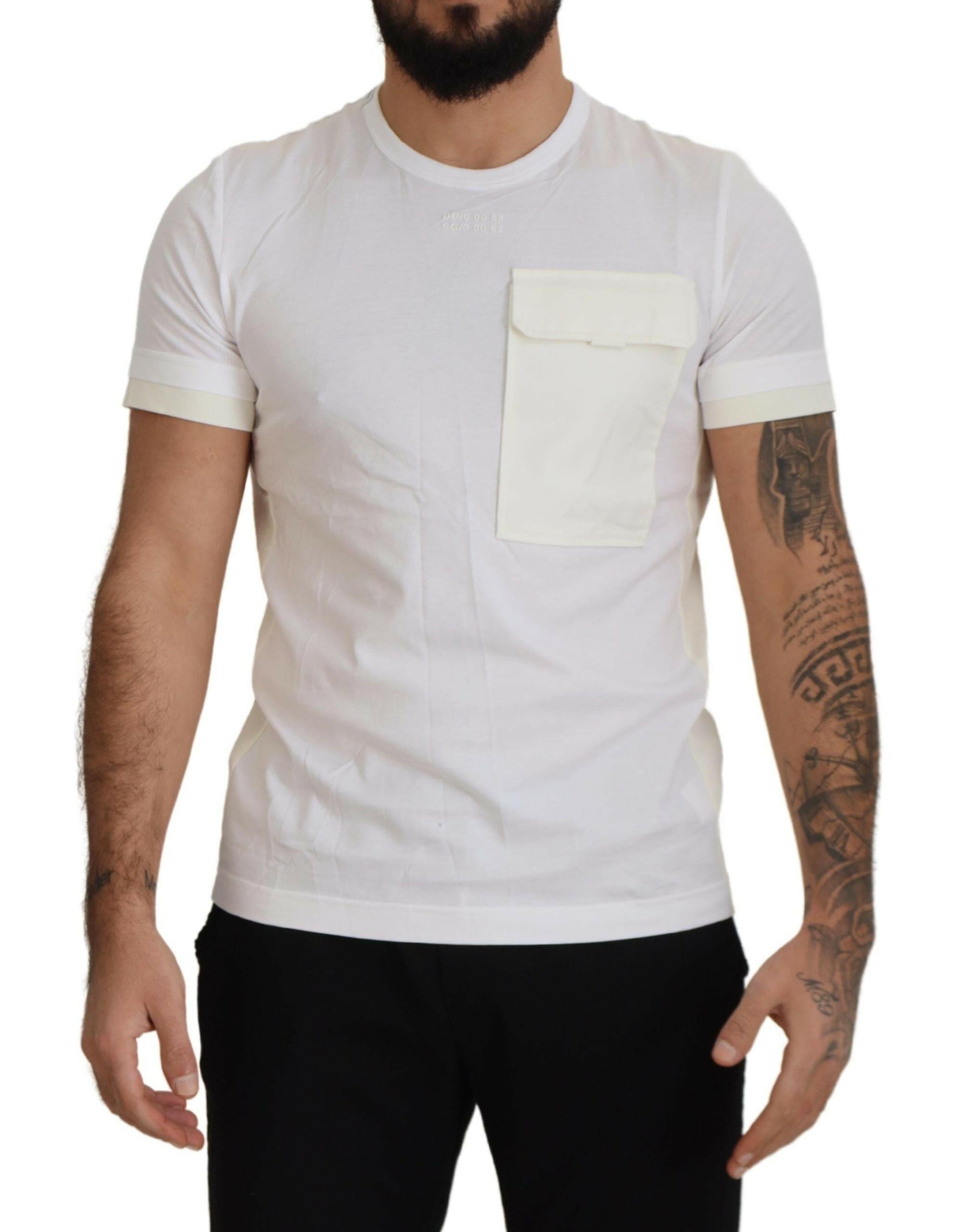 Dolce & Gabbana White Flap Pocket Short Sleeves T-shirt - - Dolce & Gabbana.