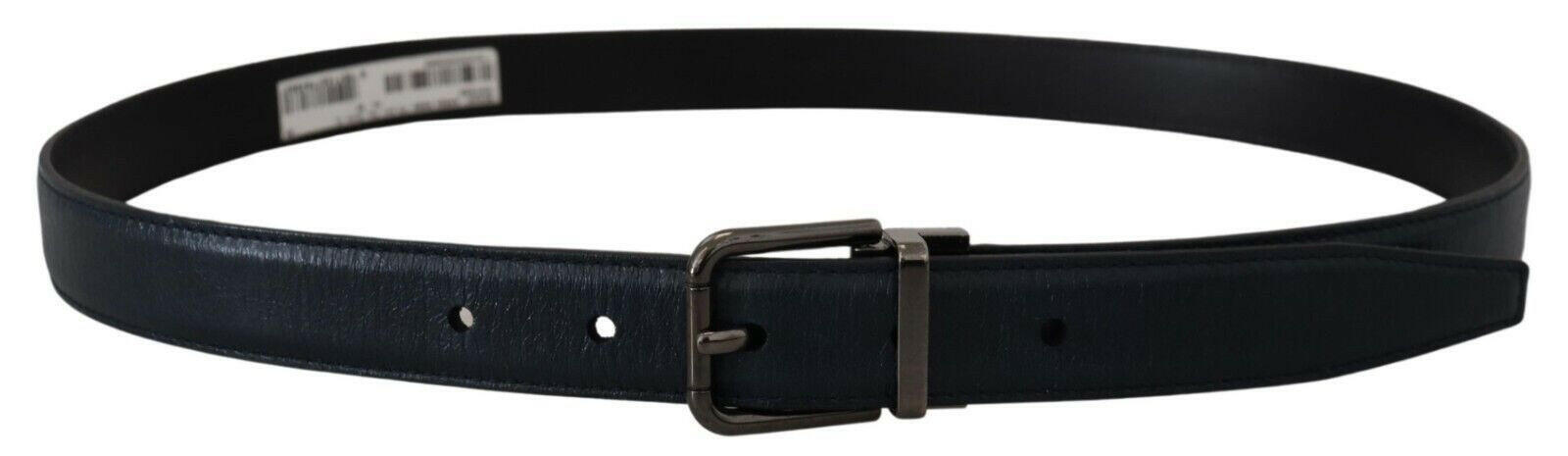 Dolce & Gabbana Blue Leather Silver Metal Buckle Vintage Belt -   -  Dolce & Gabbana. Dolce & Gabbana Blue Leather Silver Metal Buckle Vintage Belt -   -  Dolce & Gabbana.