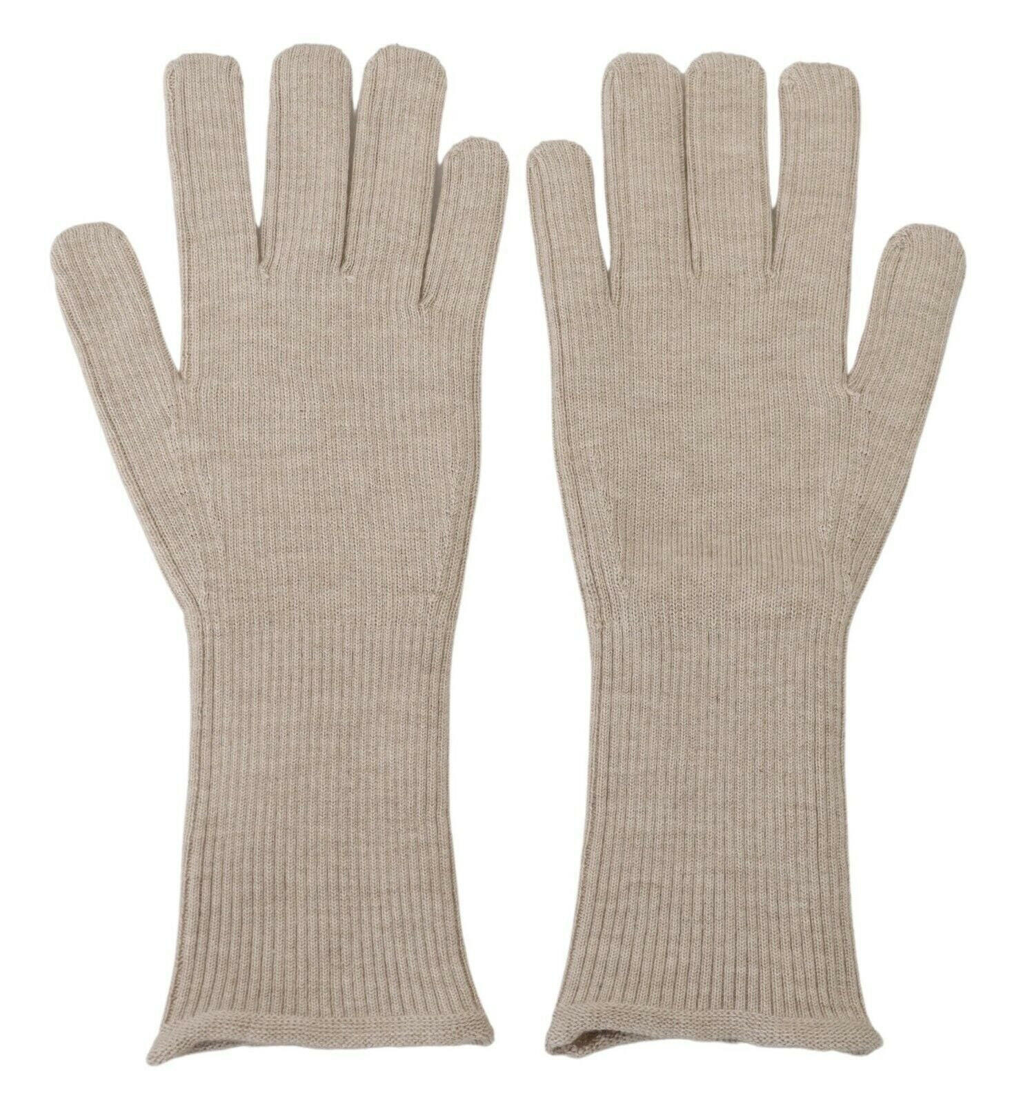 Dolce & Gabbana Ivory Cashmere Silk Hands Mitten Mens Gloves -   -  Dolce & Gabbana.