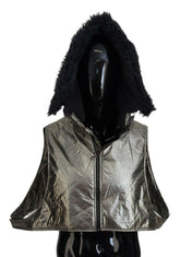 Dolce & Gabbana Silver Fur Whole Head Wrap Men Capello Nylon Hat -   -  Dolce & Gabbana.