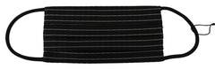 Dolce & Gabbana Black White Stripes Elastic Ear Strap One Size Face Mask - - Dolce & Gabbana.