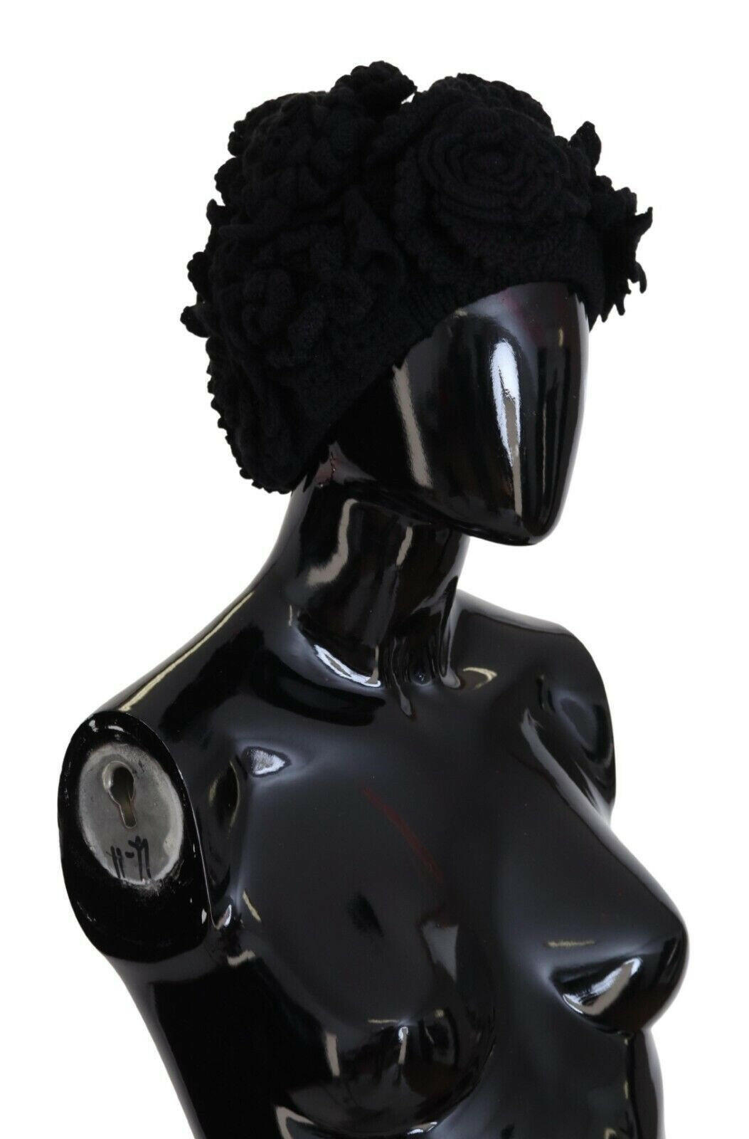 Dolce & Gabbana Black Wool Knit Winter Beanie Hat -   -  Dolce & Gabbana. Dolce & Gabbana Black Wool Knit Winter Beanie Hat -   -  Dolce & Gabbana.