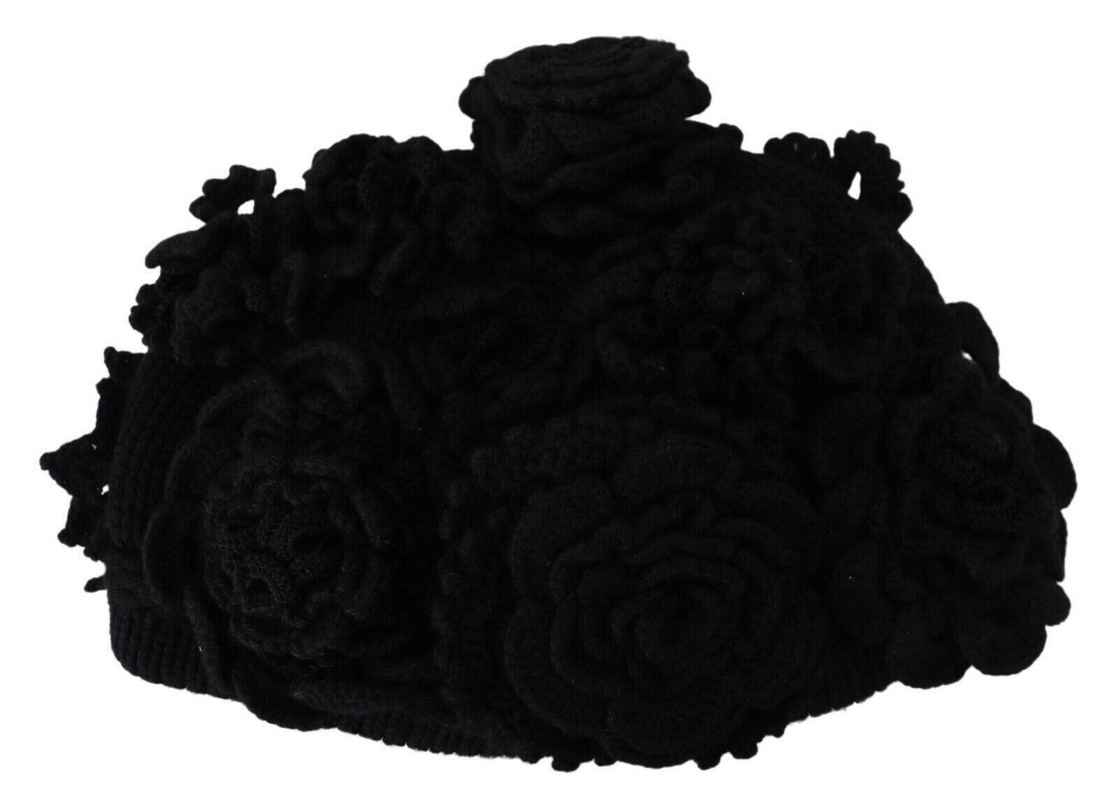 Dolce & Gabbana Black Wool Knit Winter Beanie Hat -   -  Dolce & Gabbana. Dolce & Gabbana Black Wool Knit Winter Beanie Hat -   -  Dolce & Gabbana.