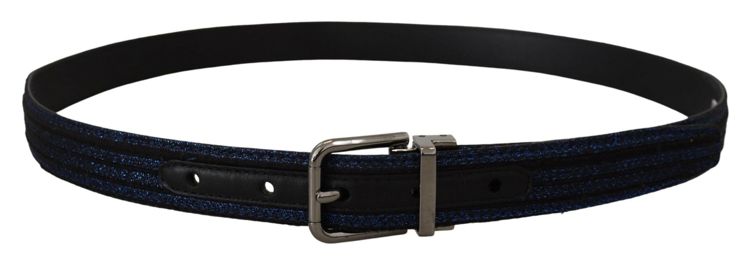 Dolce & Gabbana Blue Jacquard Stripe Silver Buckle Belt -   -  Dolce & Gabbana. Dolce & Gabbana Blue Jacquard Stripe Silver Buckle Belt -   -  Dolce & Gabbana.