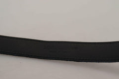 Dolce & Gabbana Blue Jacquard Stripe Silver Buckle Belt -   -  Dolce & Gabbana.