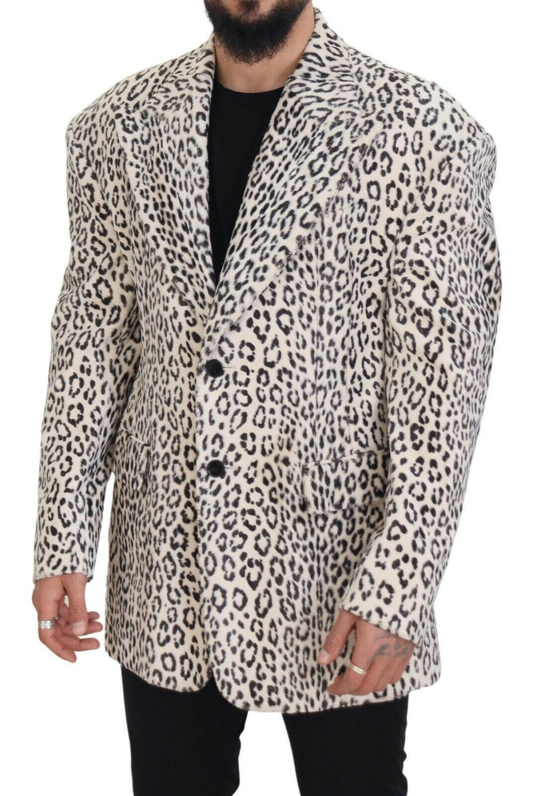 Dolce & Gabbana White Leopard Single Breasted Coat Blazer -   -  Dolce & Gabbana. Dolce & Gabbana White Leopard Single Breasted Coat Blazer -   -  Dolce & Gabbana.
