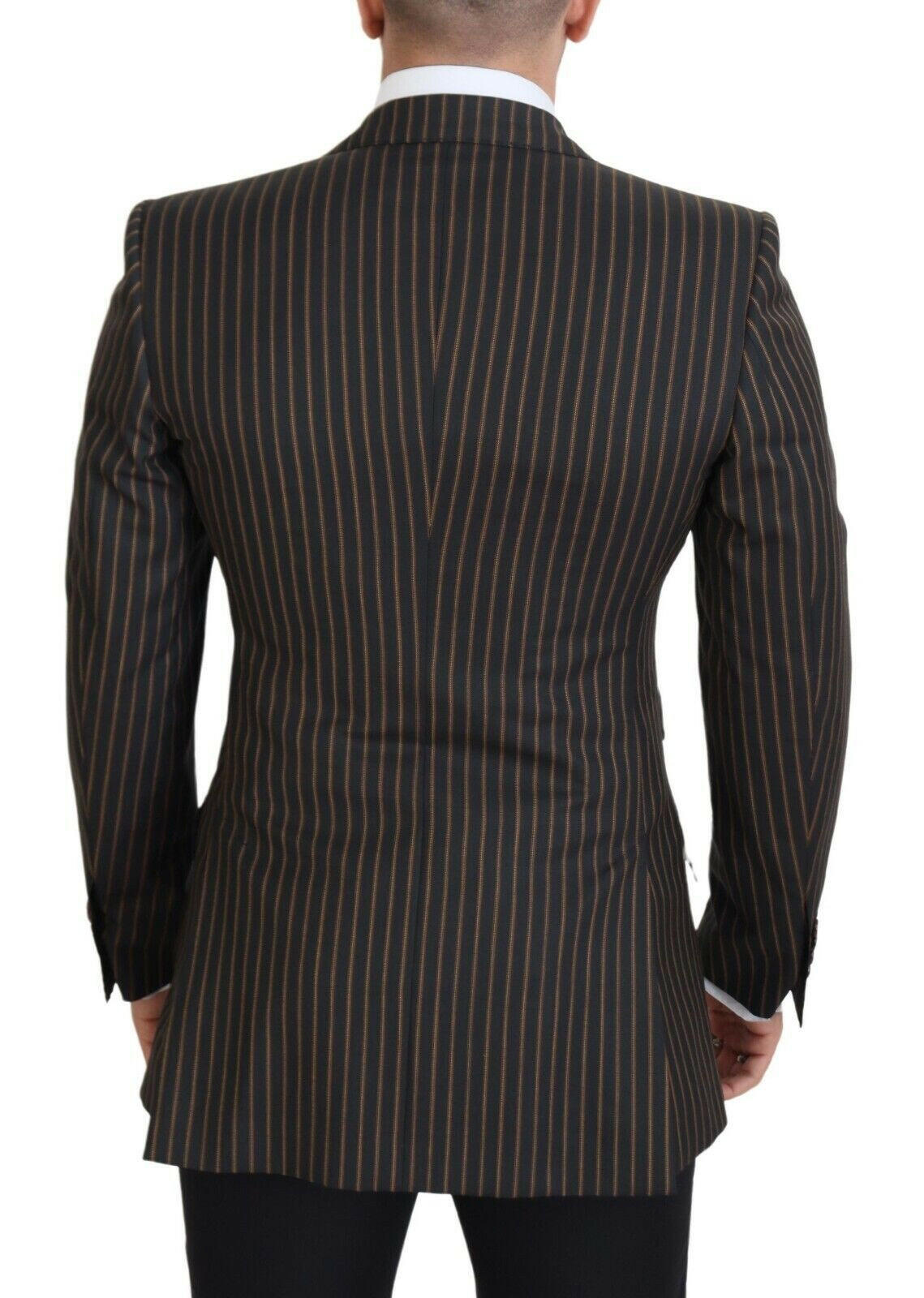 Dolce & Gabbana Black Brown Stripes Single Breasted Blazer -   -  Dolce & Gabbana. Dolce & Gabbana Black Brown Stripes Single Breasted Blazer -   -  Dolce & Gabbana.