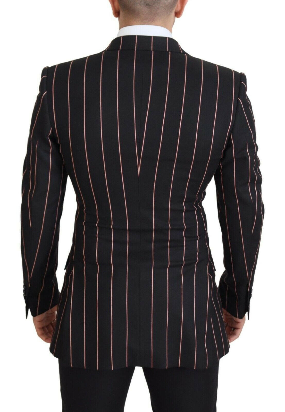 Dolce & Gabbana Black Stripes Viscose Double Breasted Blazer -   -  Dolce & Gabbana. Dolce & Gabbana Black Stripes Viscose Double Breasted Blazer -   -  Dolce & Gabbana.