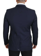 Dolce & Gabbana Dark Blue Wool Single Breasted MARTINI Blazer -   -  Dolce & Gabbana.