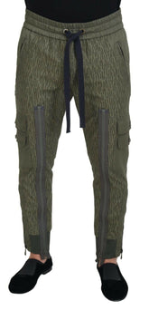 Dolce & Gabbana Green Striped Cargo Zipper Leg Men Trouser Pants -   -  Dolce & Gabbana.