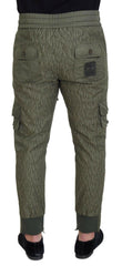 Dolce & Gabbana Green Striped Cargo Zipper Leg Men Trouser Pants -   -  Dolce & Gabbana.