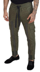 Dolce & Gabbana Green Striped Cargo Zipper Leg Men Trouser Pants -   -  Dolce & Gabbana.