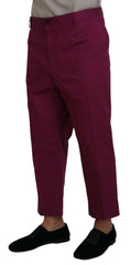Dolce & Gabbana Magenta Cotton DG Logo Pocket Trouser Pants -   -  Dolce & Gabbana.
