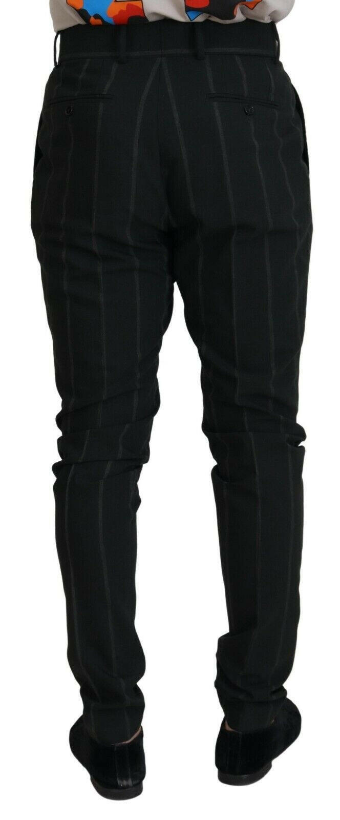 Dolce & Gabbana Black Striped Men Trousers Cotton Pants -   -  Dolce & Gabbana. Dolce & Gabbana Black Striped Men Trousers Cotton Pants -   -  Dolce & Gabbana.