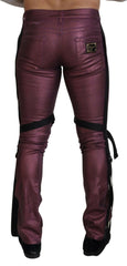 Dolce & Gabbana Magenta Cotton Men Casual Harness Denim Jeans -   -  Dolce & Gabbana.