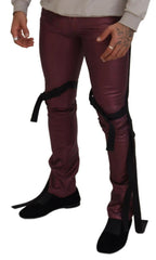 Dolce & Gabbana Magenta Cotton Men Casual Harness Denim Jeans -   -  Dolce & Gabbana.