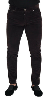 Dolce & Gabbana Brown Corduroy Men Casual Trouser Pants -   -  Dolce & Gabbana.