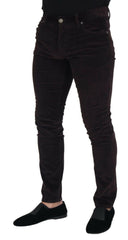 Dolce & Gabbana Brown Corduroy Men Casual Trouser Pants -   -  Dolce & Gabbana.