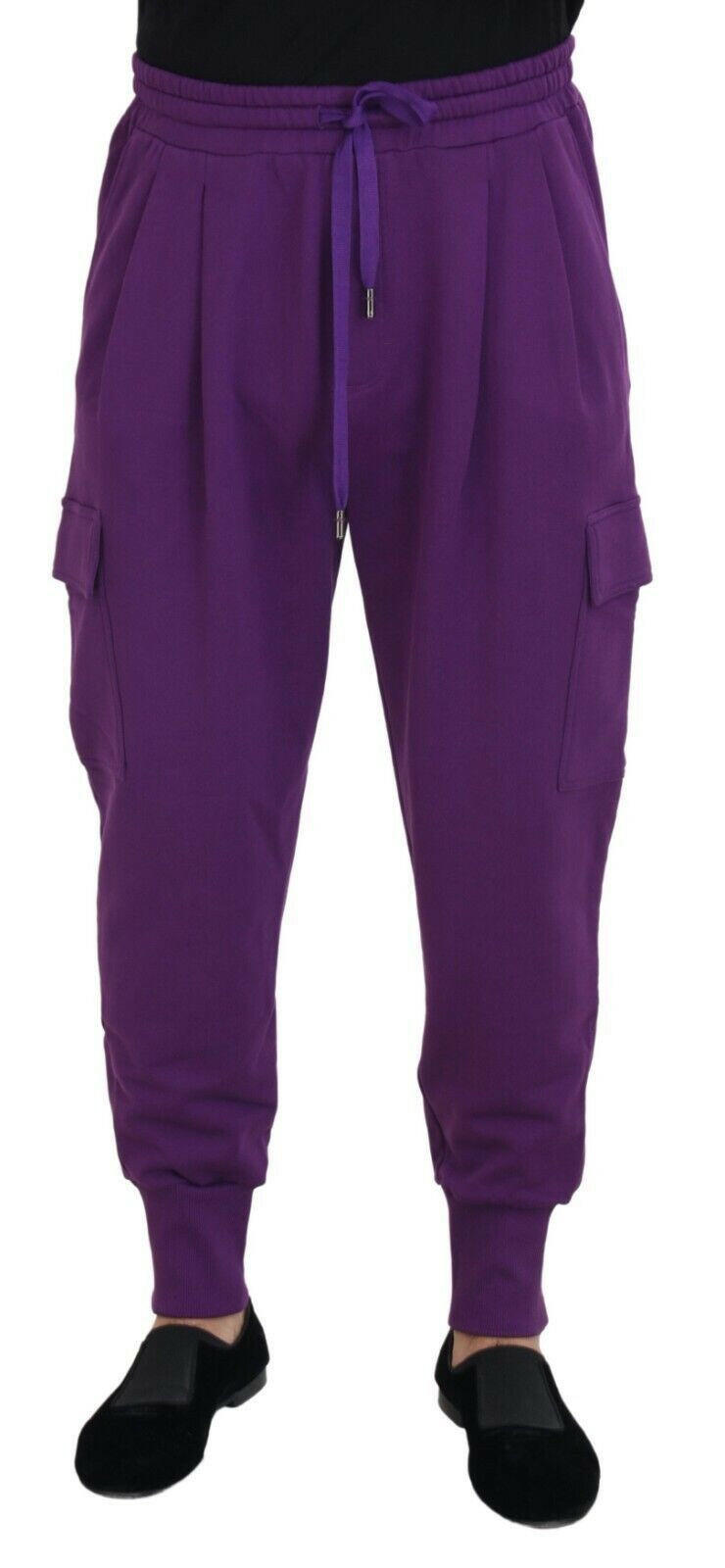 Dolce & Gabbana Purple Cotton Cargo Sweatpants Jogging Pants -   -  Dolce & Gabbana.