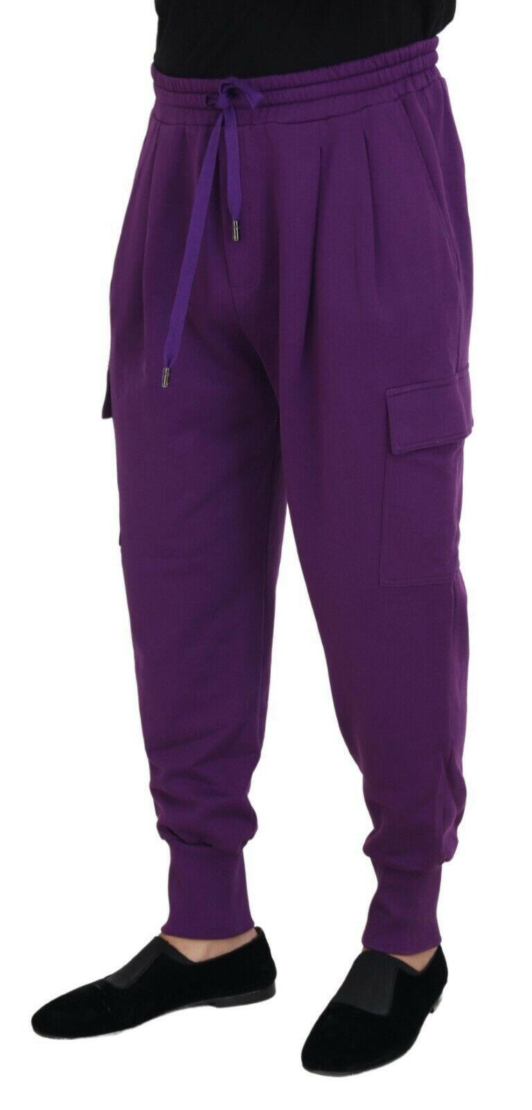 Dolce & Gabbana Purple Cotton Cargo Sweatpants Jogging Pants -   -  Dolce & Gabbana. Dolce & Gabbana Purple Cotton Cargo Sweatpants Jogging Pants -   -  Dolce & Gabbana.