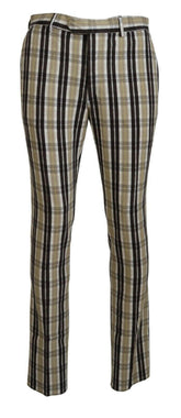 BENCIVENGA Multicolor Checkered Cotton Straight Fit Men Pants -   -  BENCIVENGA.