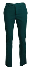 BENCIVENGA Green Straight Fit Men Formal Trousers Pants -   -  BENCIVENGA.