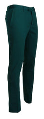 BENCIVENGA Green Straight Fit Men Formal Trousers Pants -   -  BENCIVENGA.