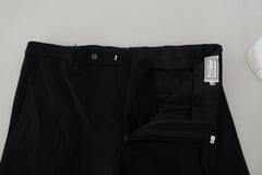 BENCIVENGA Black Straight Fit Men Formal Trousers Pants -   -  BENCIVENGA.