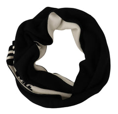 Dolce & Gabbana Black White Cotton DG Printed Cashmere Shawl Scarf -   -  Dolce & Gabbana.
