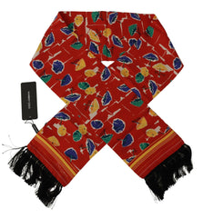 Dolce & Gabbana Multicolor DG Umbrellas Print Shawl Fringe Scarf -   -  Dolce & Gabbana.