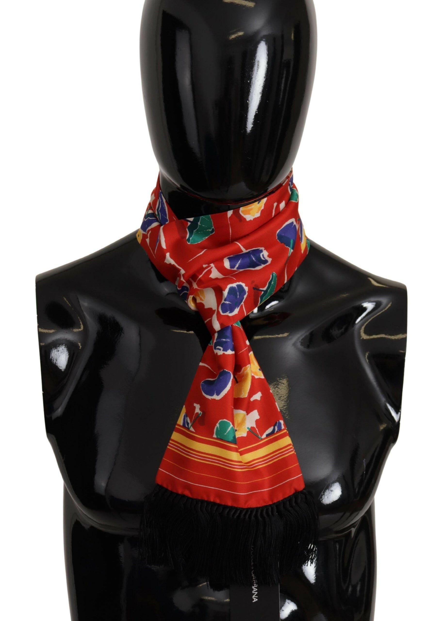 Dolce & Gabbana Multicolor DG Umbrellas Print Shawl Fringe Scarf -   -  Dolce & Gabbana.