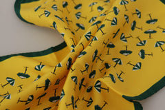 Dolce & Gabbana Yellow Printed DG Logo Square Mens Handkerchief Scarf - Mens Handkerchief - Dolce & Gabbana.