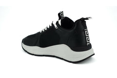 Versace Elegant Monochrome Leather Sneakers -   -  Versace.