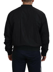 Dolce & Gabbana Black Nylon Logo Bomber Zipper Jacket -   -  Dolce & Gabbana.